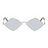 Saint Laurent Diamond Sunglasses In 040 Silver