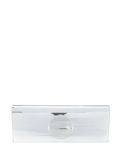Roberto Di Stefano Metallic Clutch - Silver In Silver