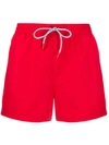 Fila Side Logo Patch Swim Shorts In Red