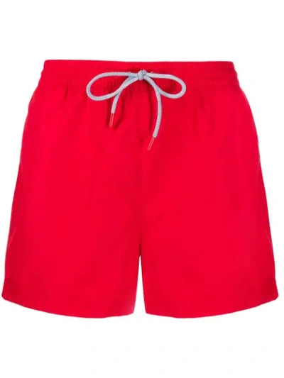Fila Side Logo Patch Swim Shorts In Red