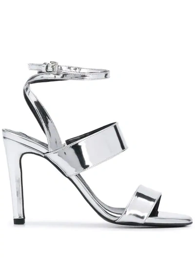Kendall + Kylie Heeled Mikella Sandals In Silver