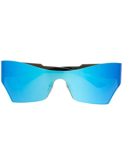 Balenciaga Holographic Sunglasses In Blue