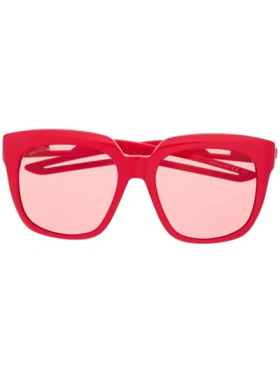 Balenciaga Eyewear Oversized Aviators - Red