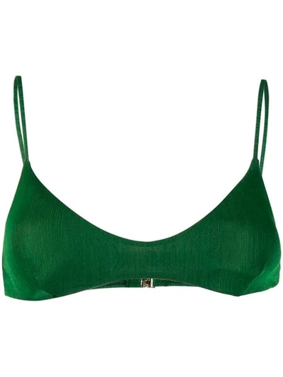 Mc2 Saint Barth May Triangle Bikini Top In Green