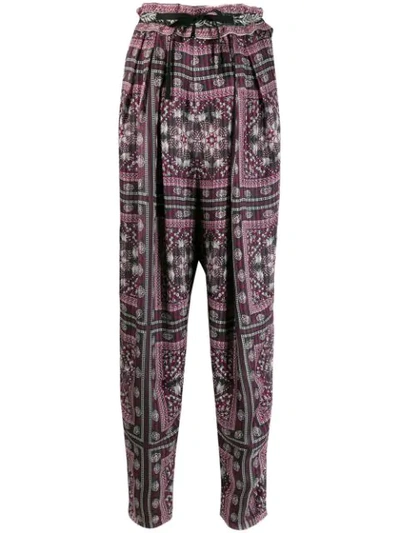 Isabel Marant Loose-fit Printed Trousers In Pink
