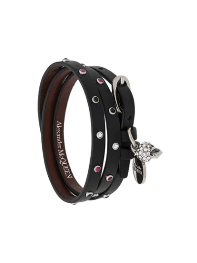 Alexander Mcqueen Klassisches Wickelarmband - Schwarz In Black