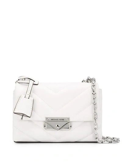 Michael Michael Kors Quilted Cross Body Bag In White