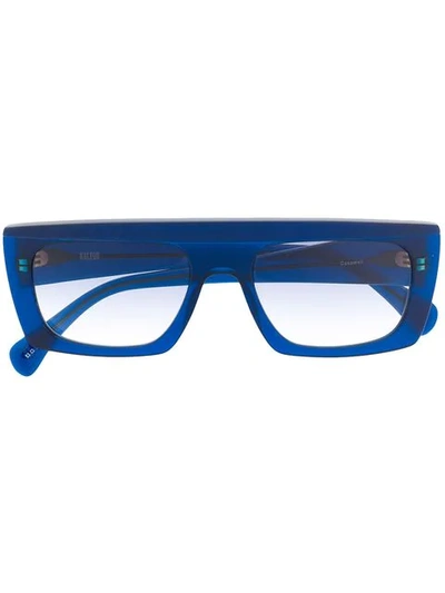 Kaleos Oversized Square Frame Sunglasses In Blue