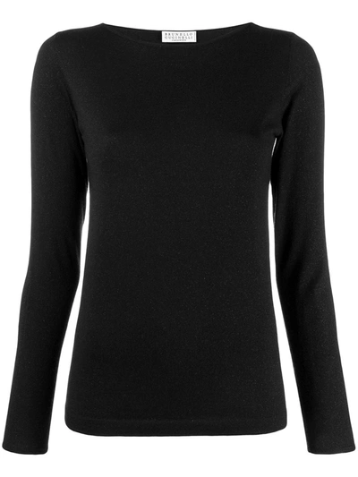 Brunello Cucinelli Round Neck Jumper In Black