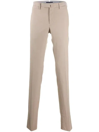 Incotex Slim Fit Tailored Trousers In Neutrals