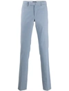Incotex Slim Fit Tailored Trousers In Blue