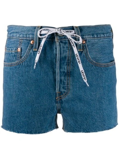 Levi's Drawstring Waist Denim Shorts - Blue