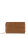 Bottega Veneta Classic Zip-around Wallet In Brown