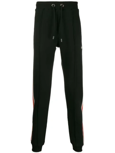 Philipp Plein Stripe Detail Track Trousers In Black