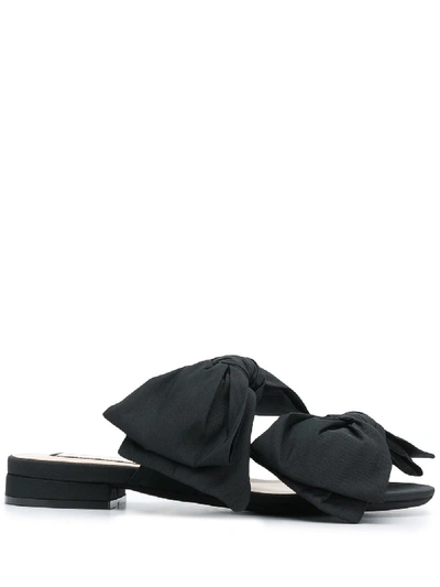 N°21 Flat Sandals With Bow In Black