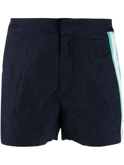 Islang Stripe Detail Swim Shorts In Blue