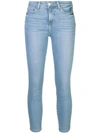 L Agence Margot Cropped Jeans In Blue