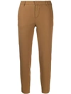 Pt01 Cropped Skinny Trousers - Brown