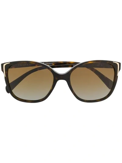 Prada Squared Sunglasses In Brown