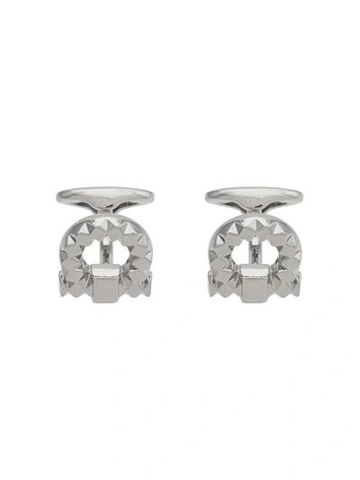 Ferragamo Gancini Cufflinks In Silver