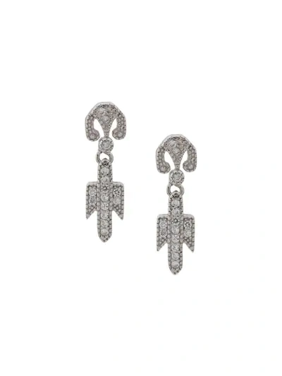 V Jewellery Modern Earrings In Silver