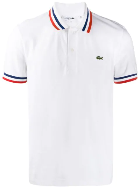 lacoste blue and white striped shirt