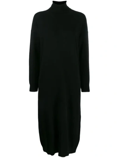 Dsquared2 Roll-neck Sweater Dress In Black