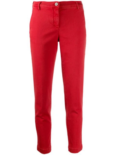 Karl Lagerfeld Slim Fit Jeans In Red