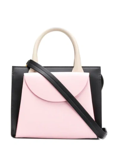 Marni Law Tote Bag In Black ,pink