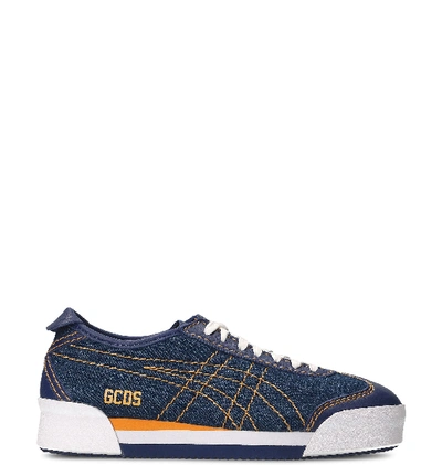 Gcds Blue Leather Sneakers