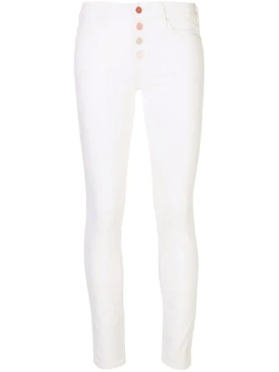 Mother Skinny Jeans In White