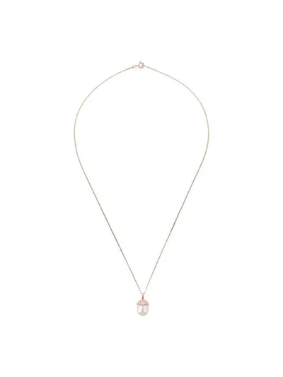 V Jewellery Acorn Necklace In Pink