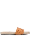 By Far Arizona Slip-on Sandals In Neutrals