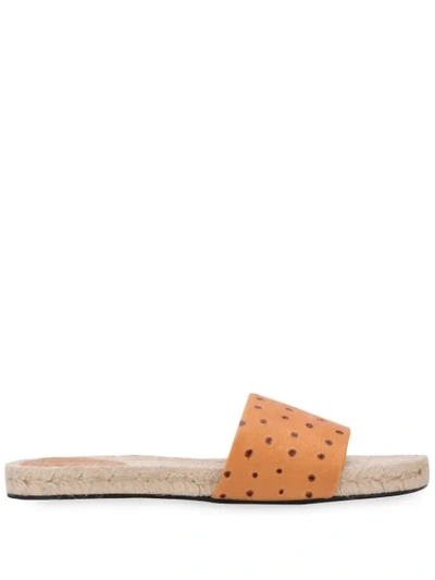 By Far Arizona Slip-on Sandals In Neutrals
