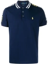 Polo Ralph Lauren Logo Band Polo Shirt In Blue