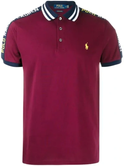 Polo Ralph Lauren Logo Band Polo Shirt In Red