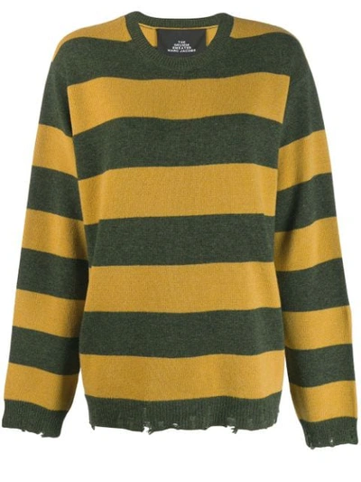 Marc Jacobs Striped Jumper In Green