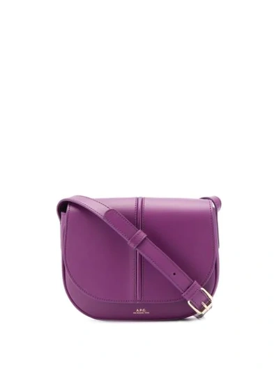 Apc Foldover Top Shoulder Bag In Purple
