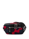 Valentino Garavani Vltn Camouflage Belt Bag In Blue ,red