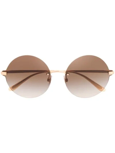 Dolce & Gabbana Round Frame Sunglasses In Gold