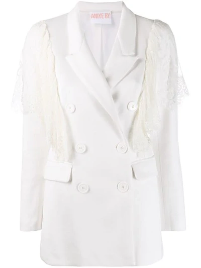 Aniye By Lace Inserts Blazer - White