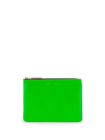 Comme Des Garçons Two-tone Purse - Green In Green