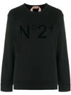 N°21 Black Logo Cotton Sweatshirt