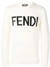 Fendi Pullover Mit Logo-stickerei - Weiss In White