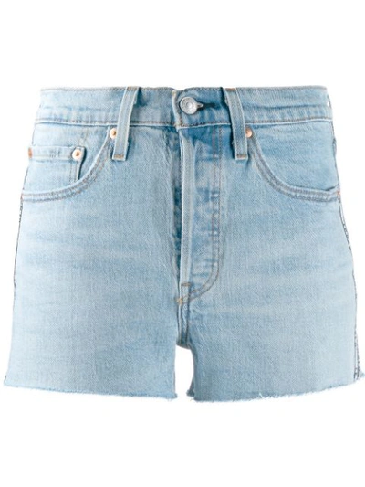 Levi's Logo Trim Denim Shorts In Blue