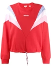 Levi's Panelled Logo Sweatshirt In 0002 Red Pink