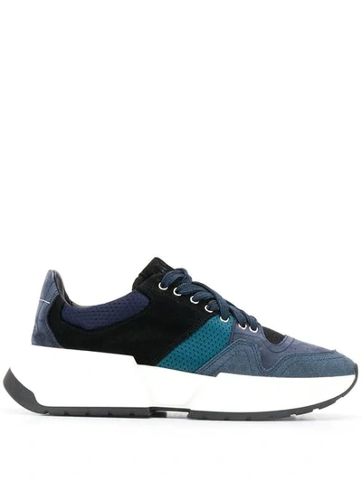 Mm6 Maison Margiela Low Lace-up Sneakers In Blue