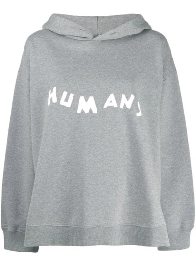 Mm6 Maison Margiela Humans Hoodie In Grey