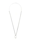 Maison Margiela Perforated Ring Necklace In Silver