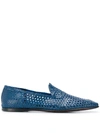 Dolce & Gabbana Woven Loafers In Blue